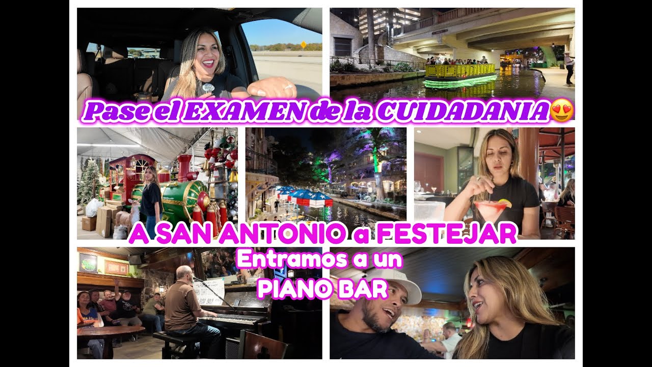 Pas&eacute; el EXAMEN de la CUIDADANIA😃  A festejar a SAN ANTONIO🍹 Entramos a un PIANO BAR🎹 🍸