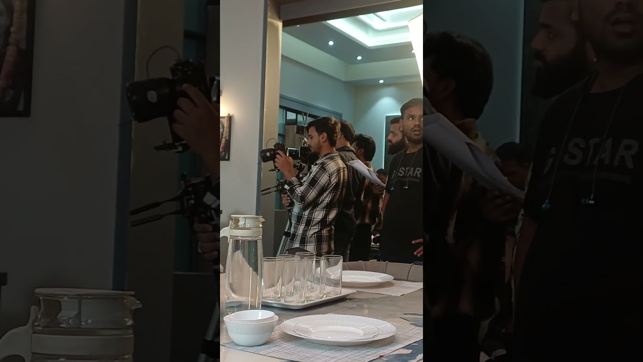 Vertical micro drama shooting, behind the scene. 