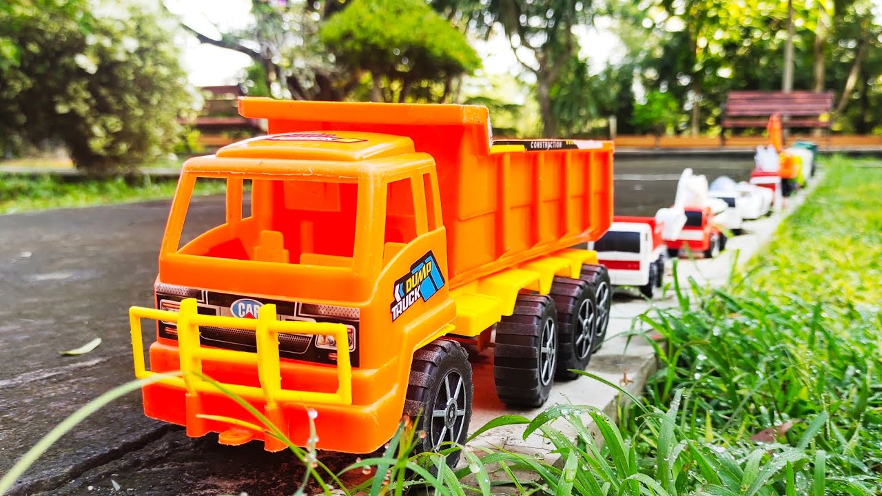 WADIDAU !! Bongkar Mobil Mobilan Truk Pasir, Eksavator, Dump Truk, Tangki, Towing, Mobil Polisi