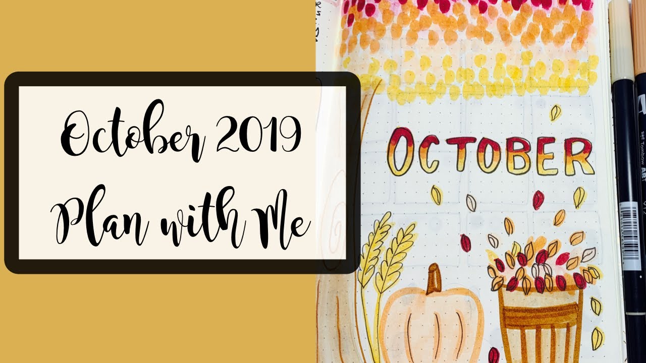 Plan with Me // October 2019 Bullet Journal Setup // Fall Harvest Theme