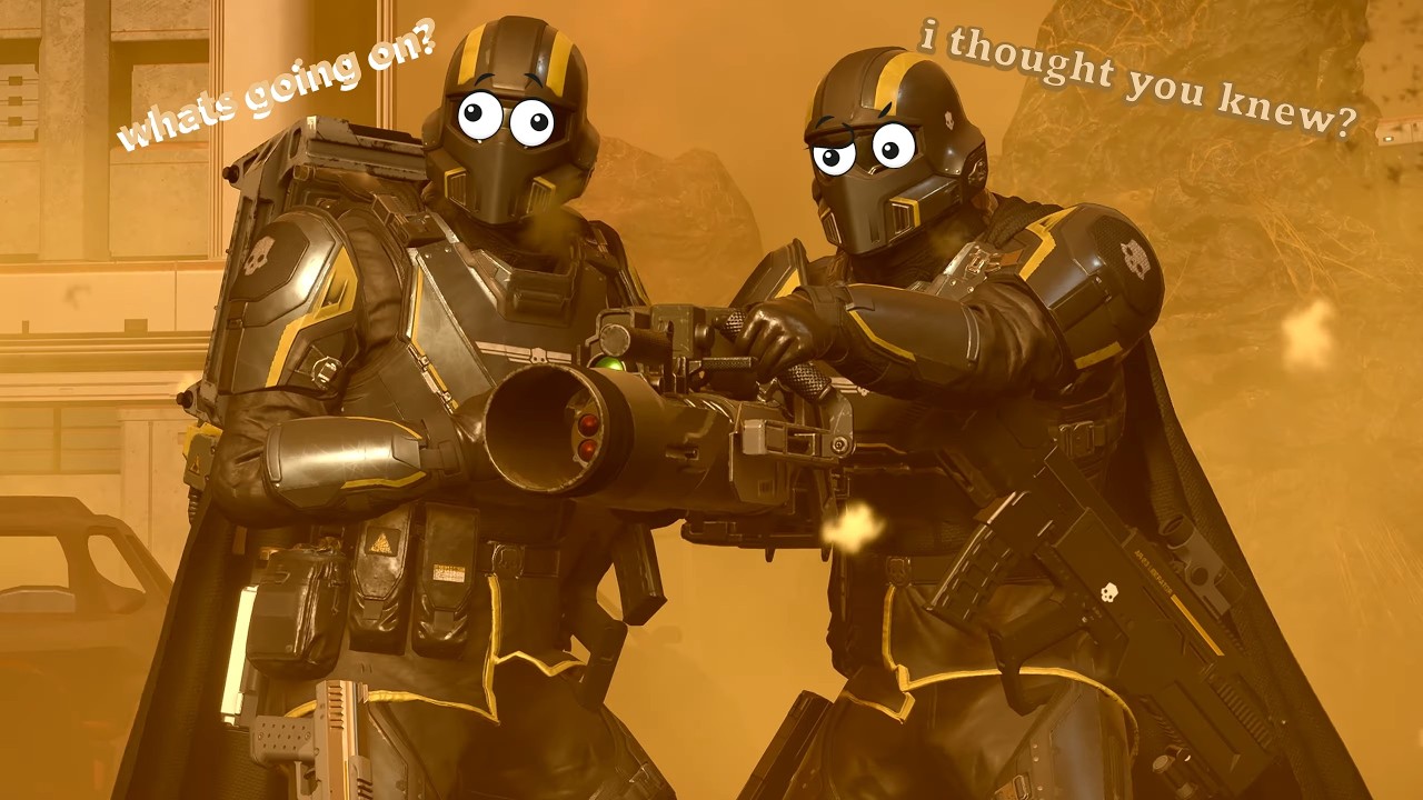 Two morons and a helldiver...