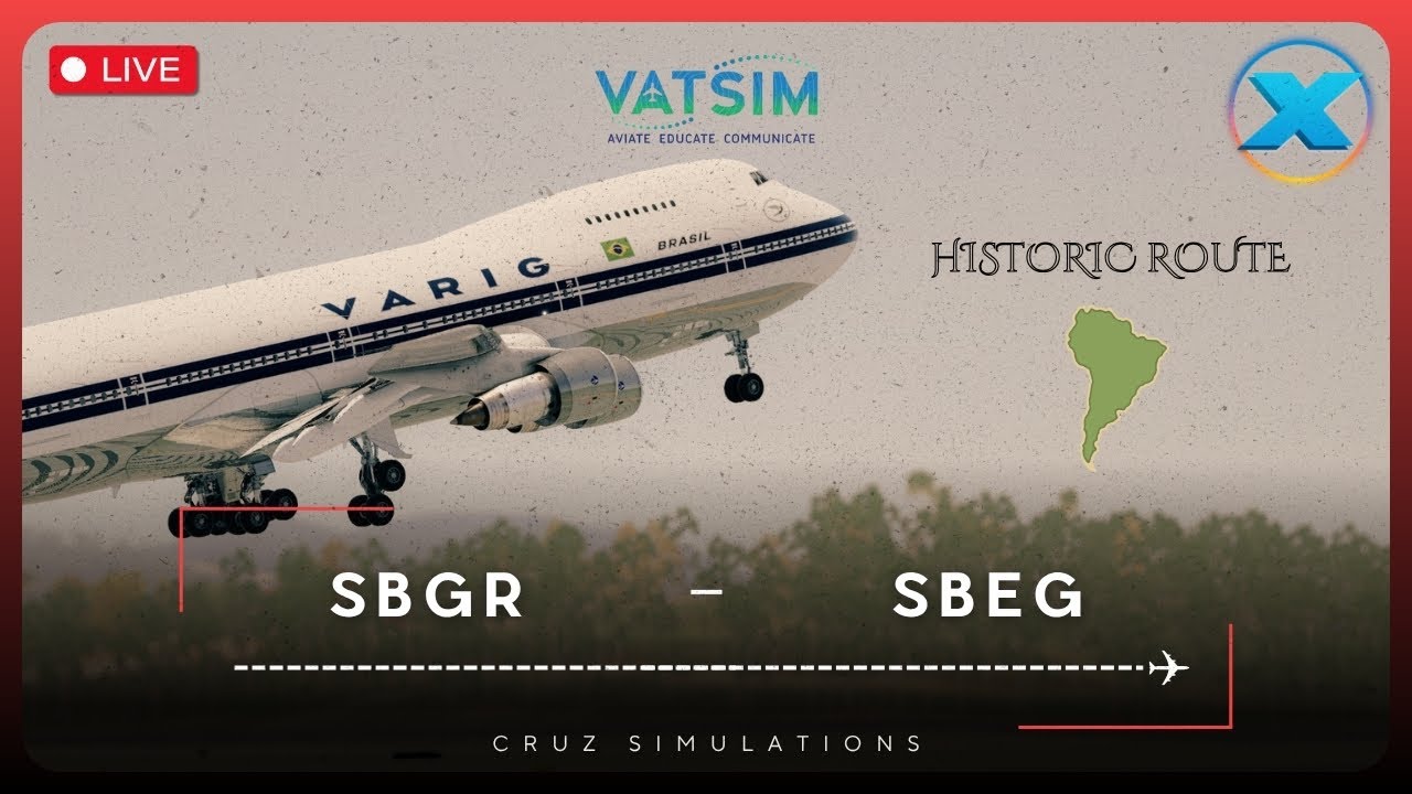 The Varig B747 Classic | Sao Paolo - Manaus  | 1998 Historic Route | #xplane12 #cruzsim #vatsim
