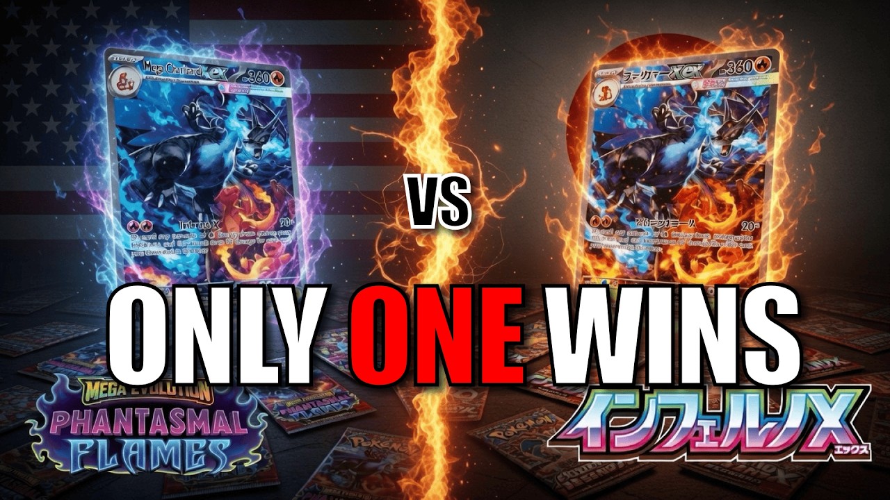 Who Will Win? English Vs Japanese Pokemon Phantasmal Flames?!
