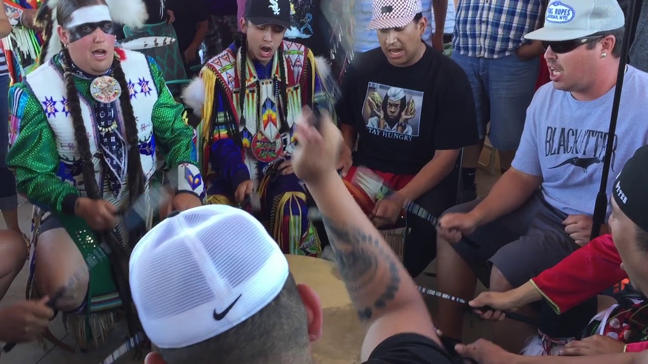 BLACK OTTER @ White Shield Pow Wow 2018 - singing special 4 leads