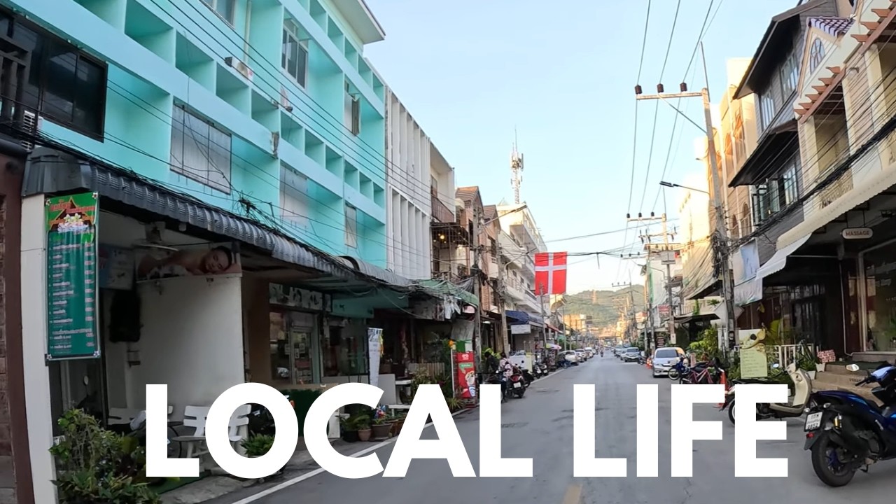 Hua Hin morning Walking Tour 4K | Calm Background Video for Focus & Relaxation