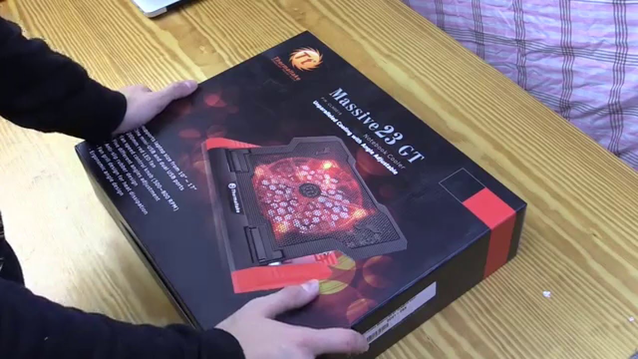 Thermaltake Massive 23 GT Notebook K&uuml;hler Unboxing - Techcheck