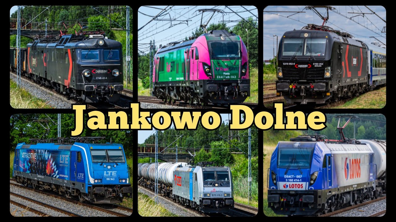 Pociągi towarowe i pasażerskie w Jankowie Dolnym
