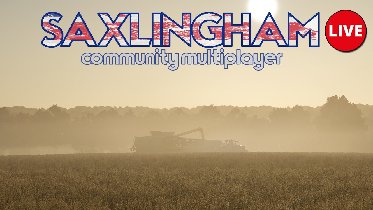 Field Prep and Planting - SAXLINGHAM Multiplayer Server 🔴LIVE 🔴 Farming Simulator 25