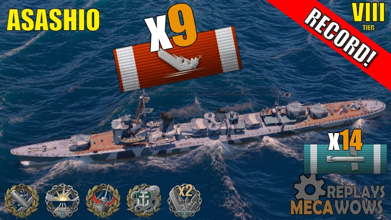 Asashio 9 Kills & 214k Damage | World of Warships Gameplay