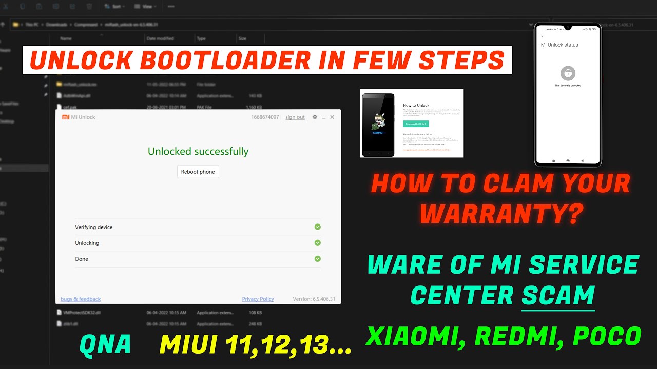 Unlock Bootloader in any Xiaomi, Redmi or Poco Phone | Xiaomi Fraud/SCAM 😡 | How to Clam Warranty