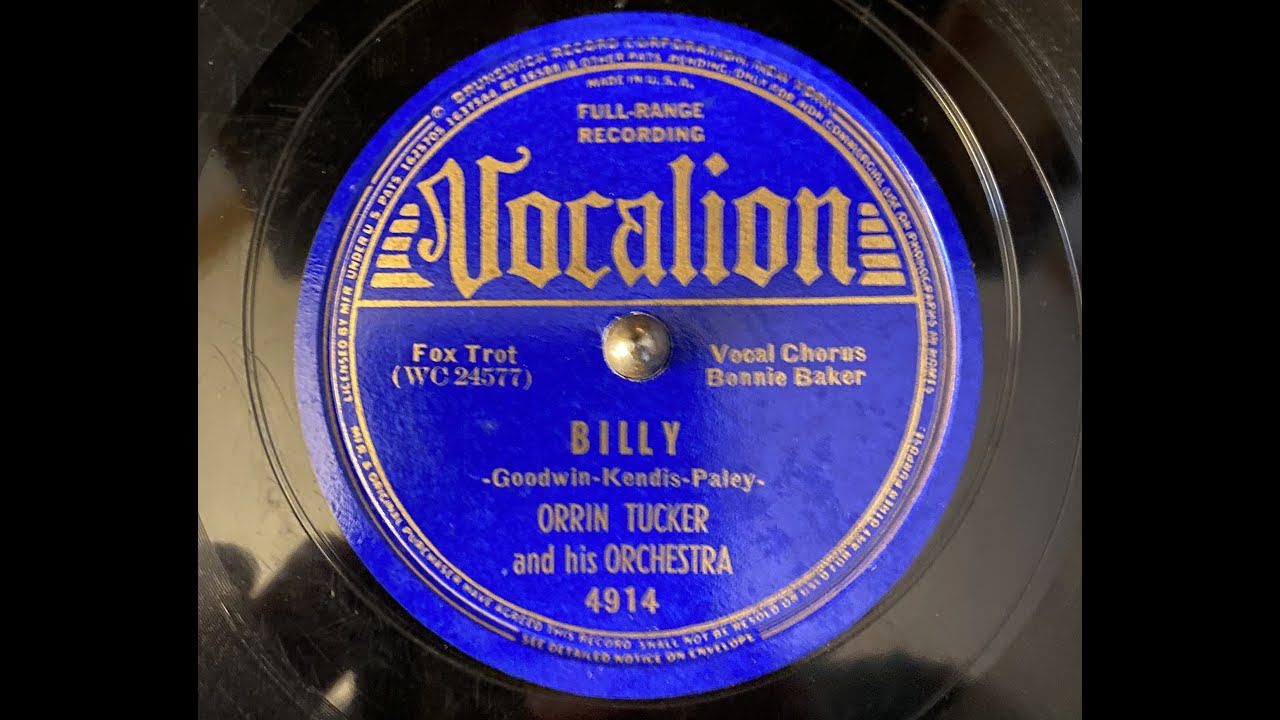Billy • Orrin Tucker & his Orchestra (1918 Victrola VV-XI Phonograph)