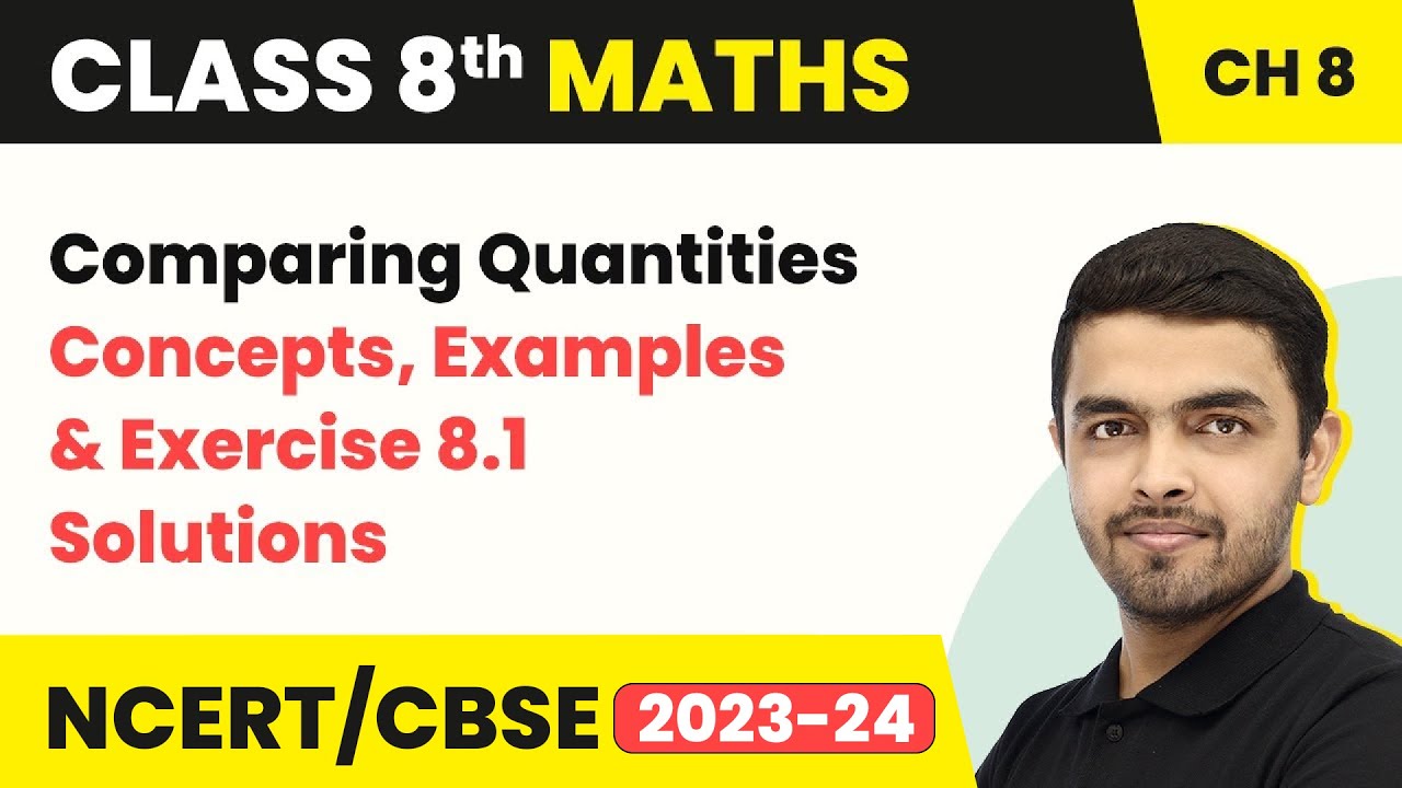 Comparing Quantities - Concepts, Examples & Exercise 8.1 Solutions | Class 8 NCERT Maths Chapter 8