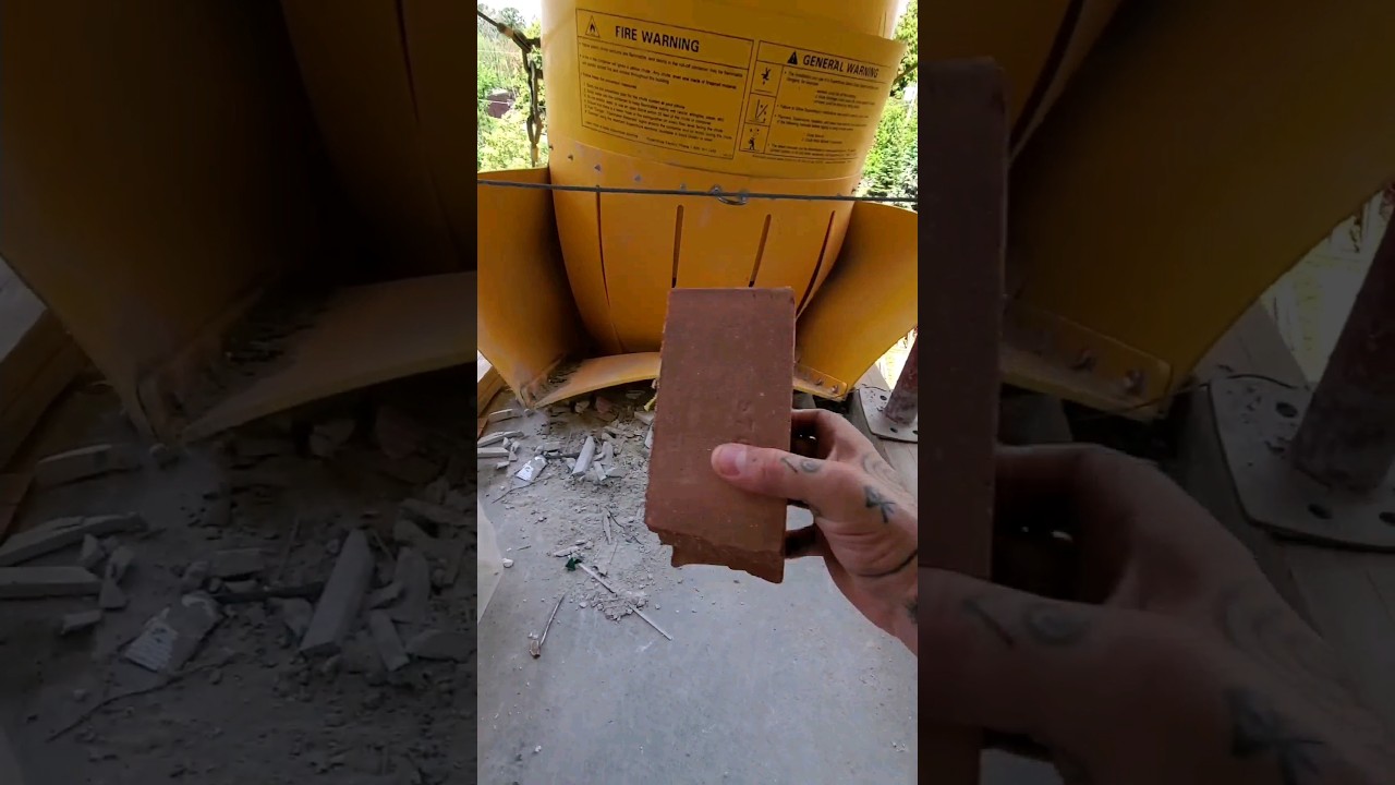 Throwing Brick Down A Garbage Shut