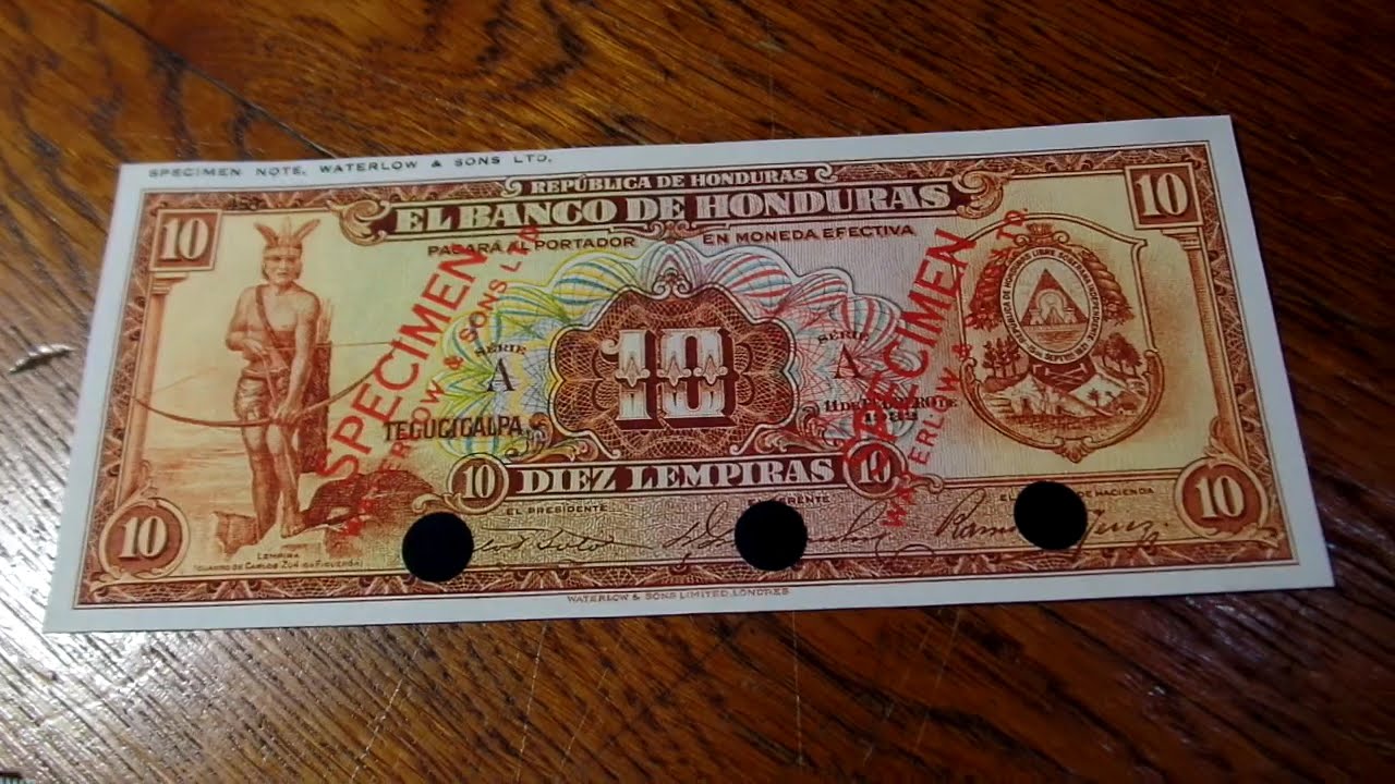 Reproduction Note Honduras 10 Lempiras 1932 SPECIMEN Pick #37