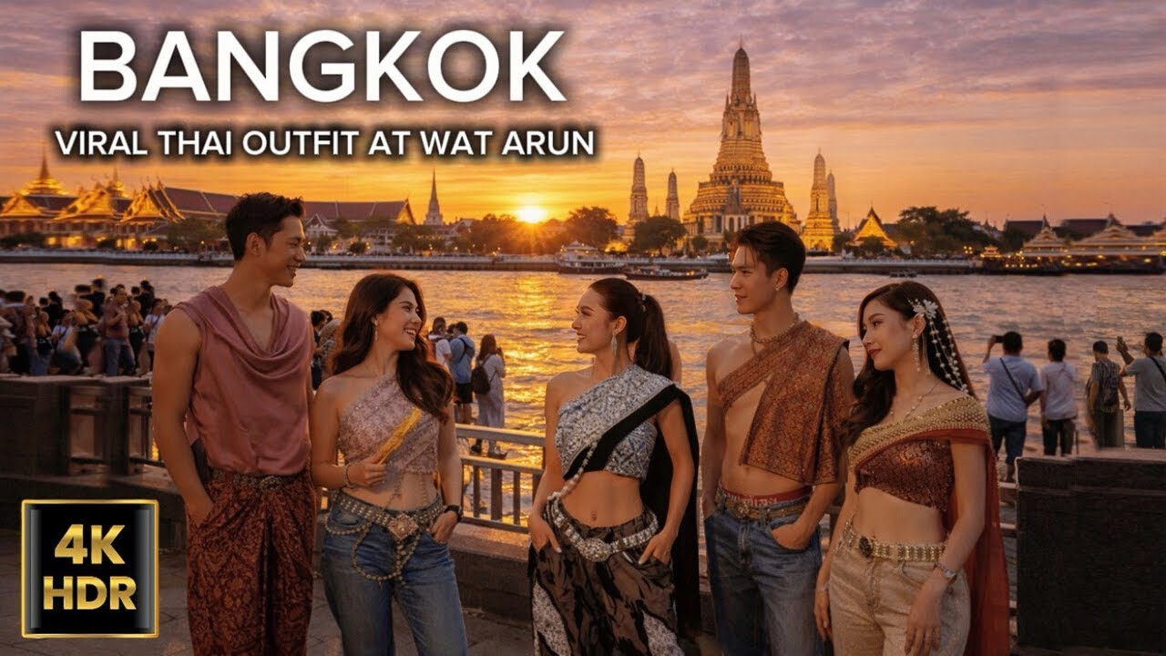 4K HDR | Viral Thai Outfit Trend at Wat Arun 🇹🇭 | Bangkok Photo Spot