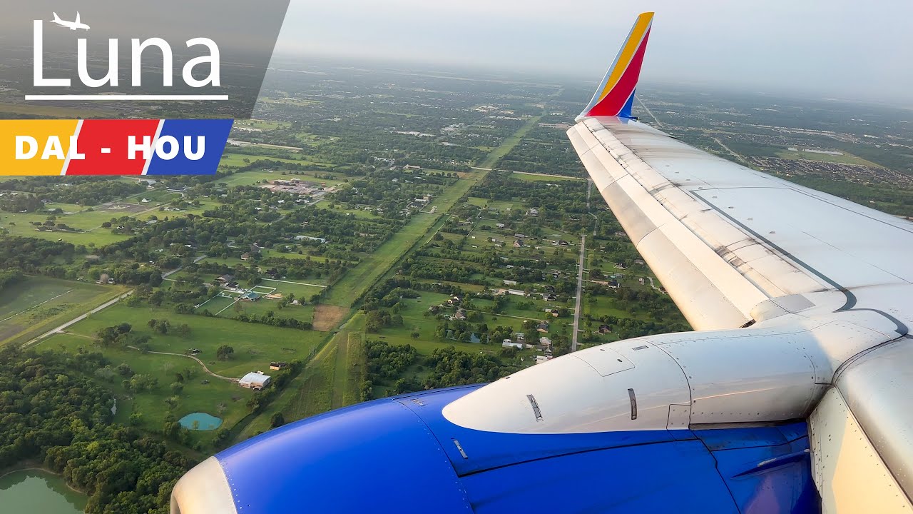 Full Flight - Southwest Airlines Boeing 737-700 Flight From Dallas Love Field to Houston Hobby