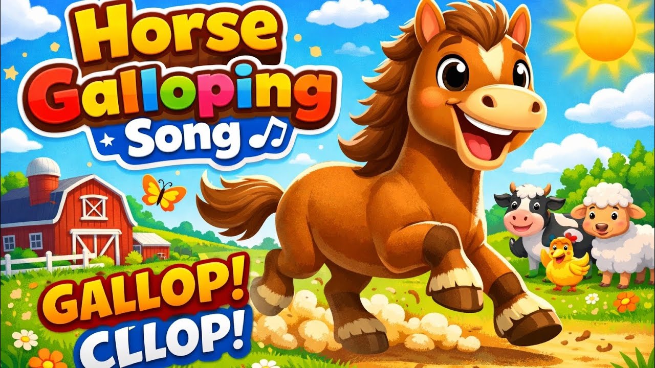 Farm Animal Song: Horse Galloping 🐎 | Kids Songs & Rhymes