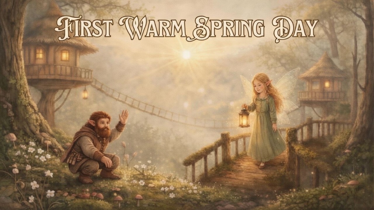 The First Warm Day of Spring 🌷 Peaceful Village Life & Gentle Folk Storybook Music