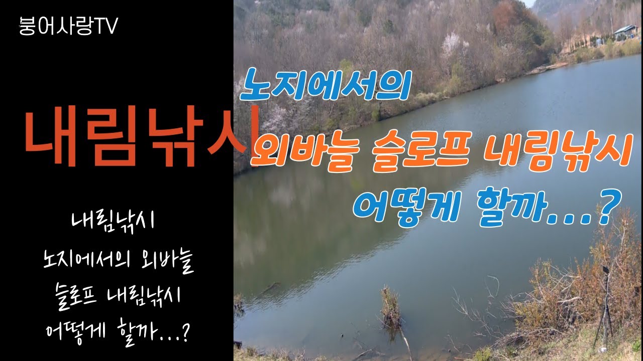 내림낚시 노지에서의 외바늘 슬로프 내림낚시 어떻게 할까...?