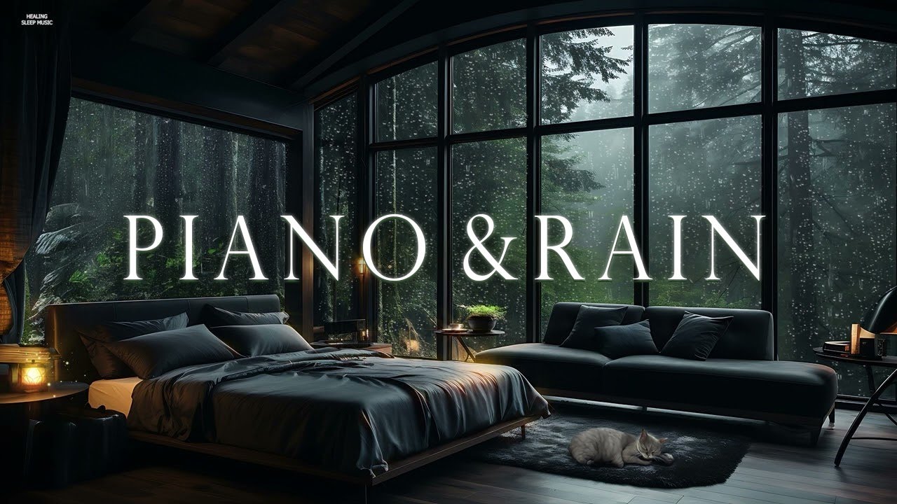 Piano and Rain: Healing Sounds for Sleep and Stress Relief - Deep Relaxing Music