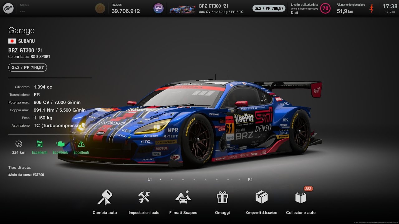 GT7 ABU DHABI 800PP - SUBARU BRZ GT300 '21