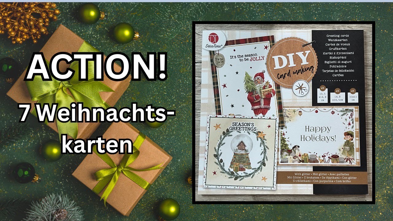 ACTION! 7 Karten ein  DIY Card Making Block - Déco Time