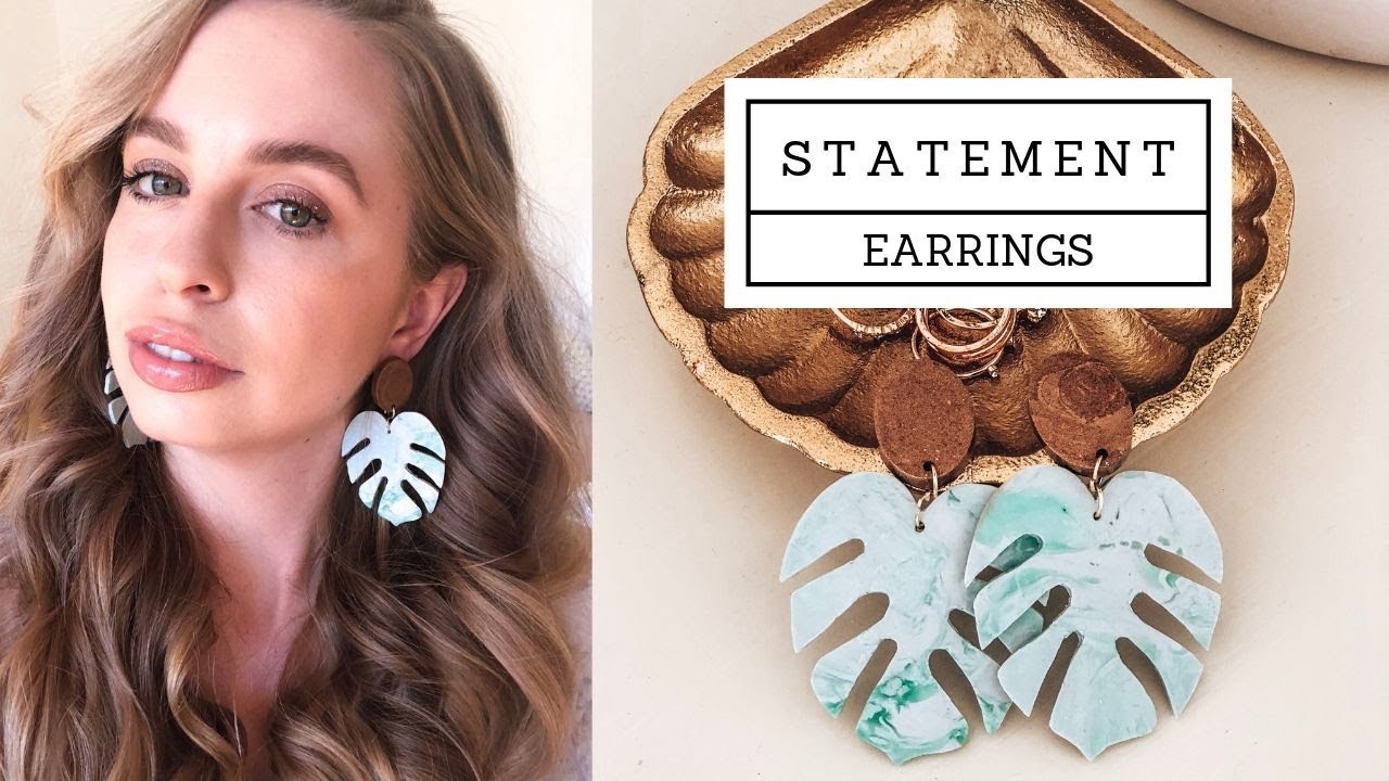 How to make statement earring with RESIN & POLYMER CLAY