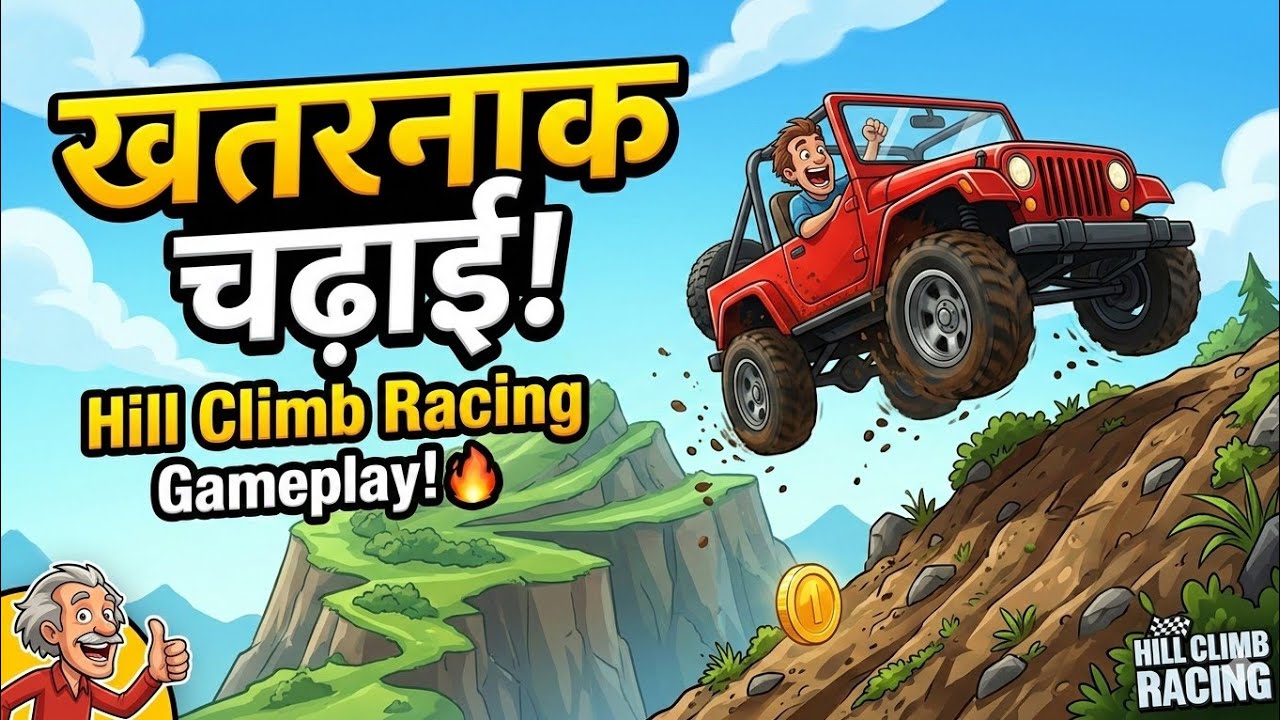 One Mistake = Game Over! LIVE: 😱Hill Climb Racing