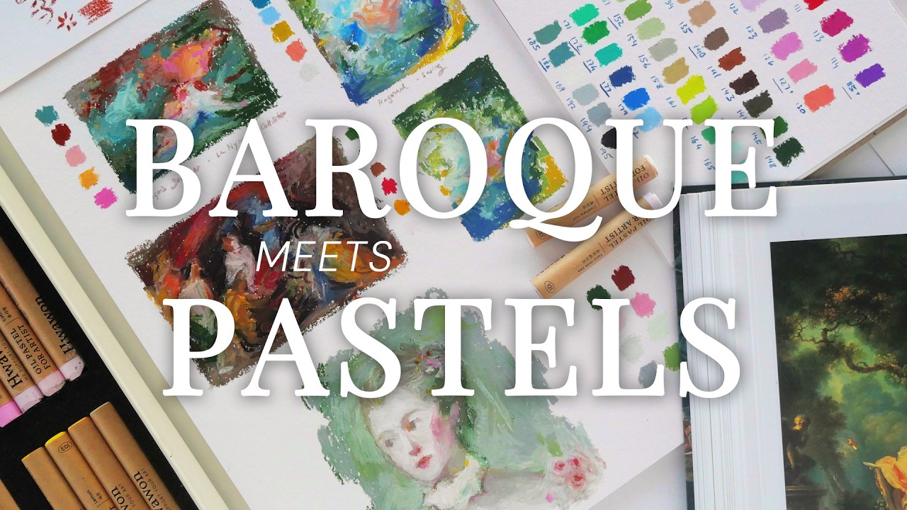 sketch with me ✦ BAROQUE (& Rococo) ART meets OIL PASTELS ✦ limited palettes
