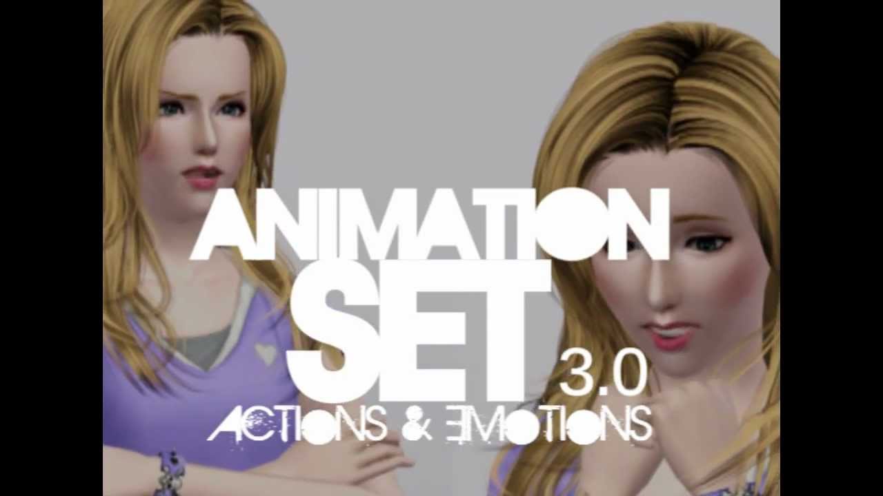 Third animation set - Action & Emotion - Download (The Sims 3)
