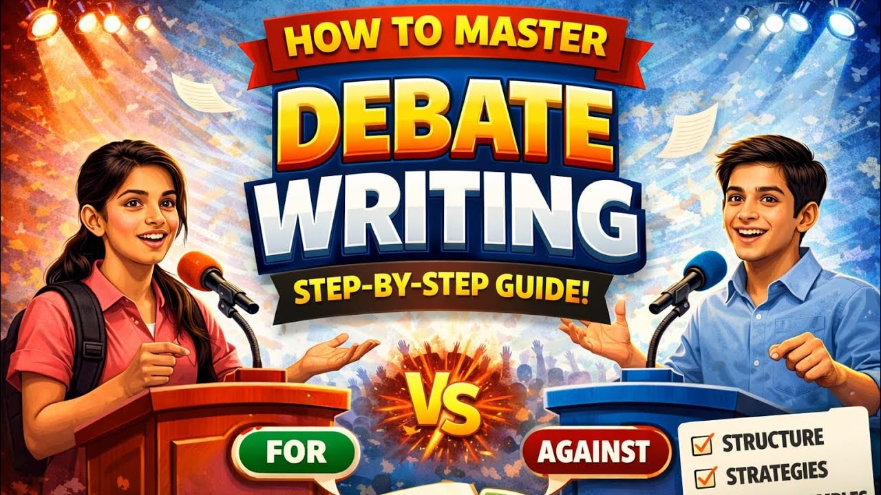 How to Write a debate  writing for Class 11 | Score Full Marks in writing Section