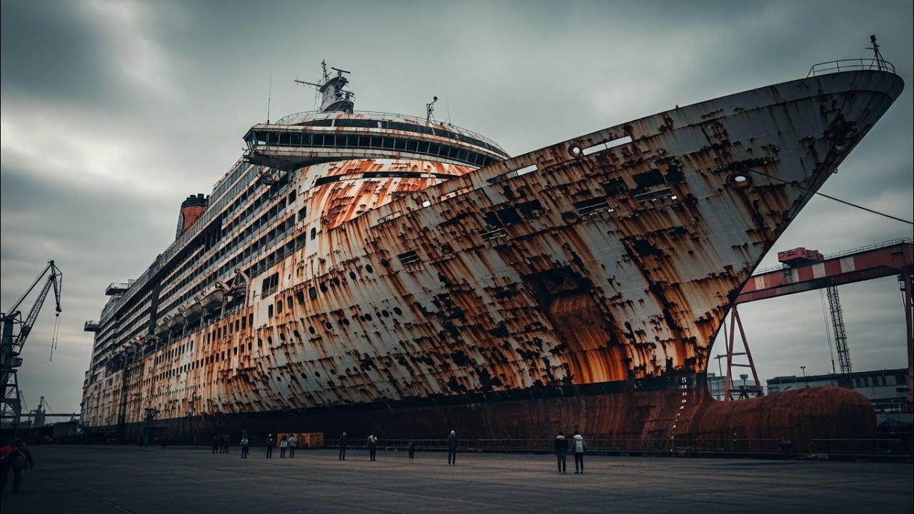 ASMR Ship Restoration Full Rebuild of INS Vikrant 1961 from Abandoned Condition to Looking New