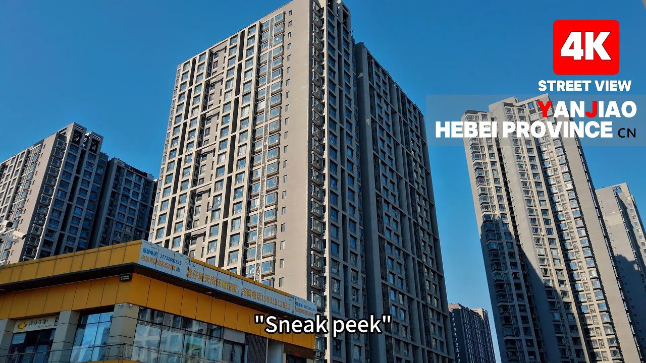 Walking Tour in Yanjiao hebei, China 🇨🇳 | Suburban Life Near Beijing (4K)#walkingtour