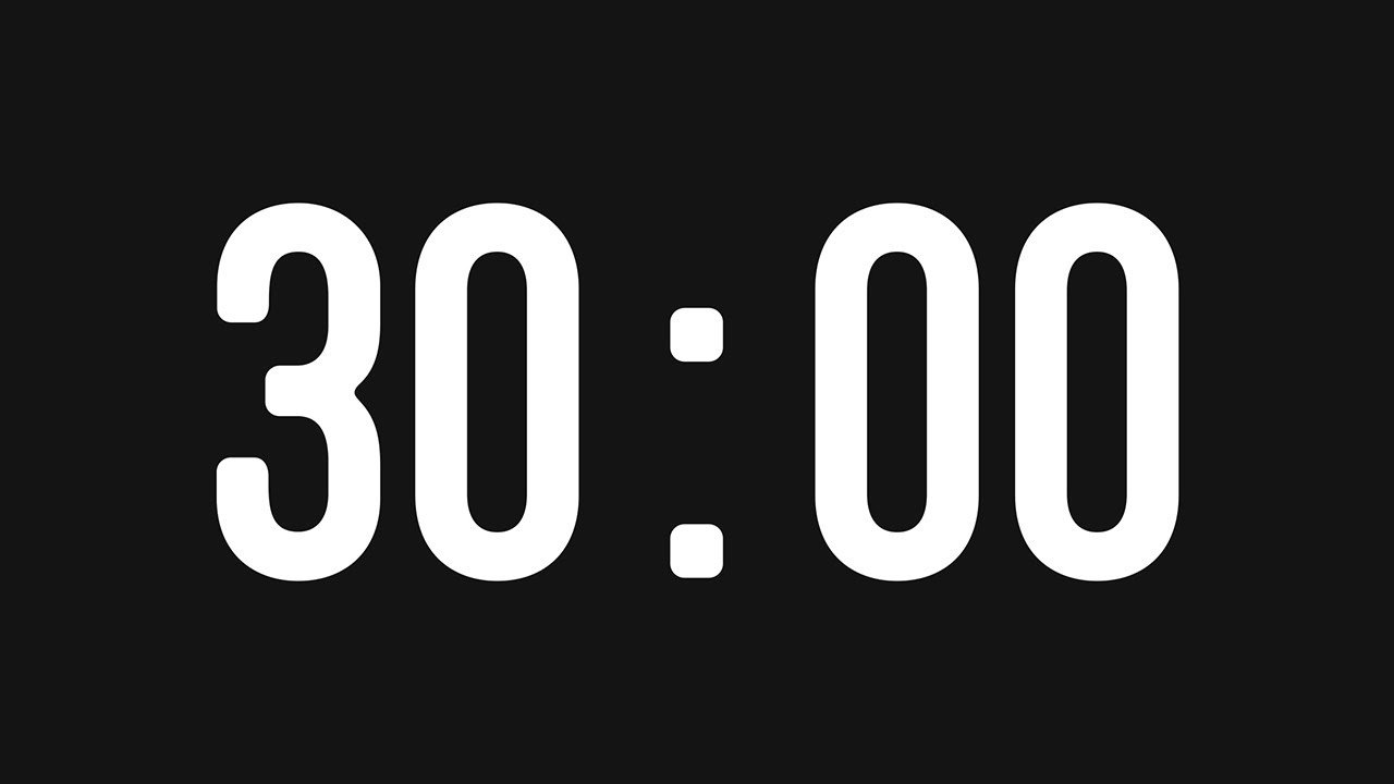 30 Minute Countdown Timer Silent with alert