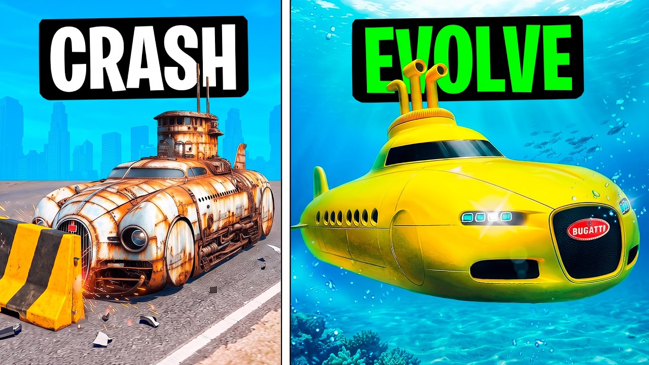 Every Time I Crash, My Submarine Car EVOLVES in GTA!