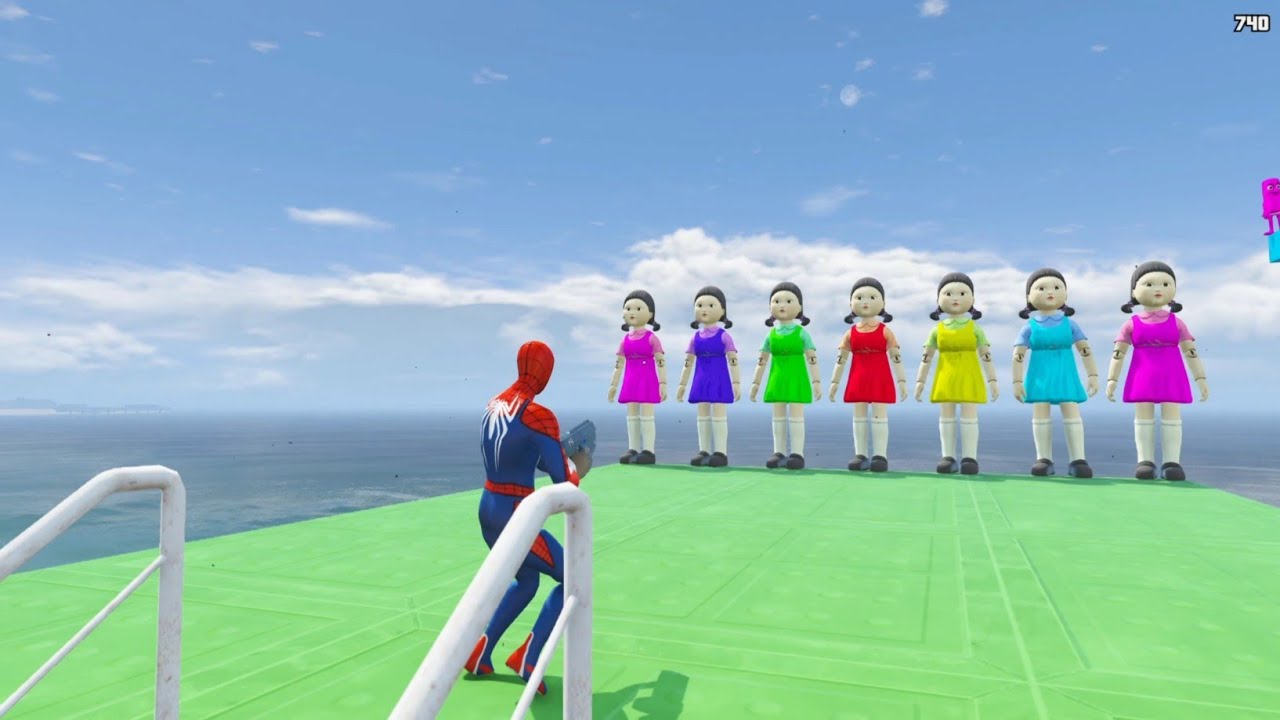 GTA 5 Epic Ragdolls RED SPIDERMAN VS RED MINION VS GREEN MINION (Euphoria Physics & Funny Fails)#7