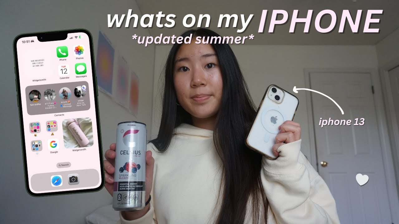 WHATS ON MY IPHONE 13 *summer aesthetic edition*💗