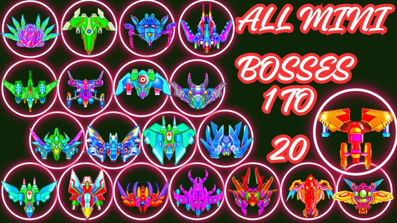 Galaxy Attack Shooting Game // All Mini Bosses