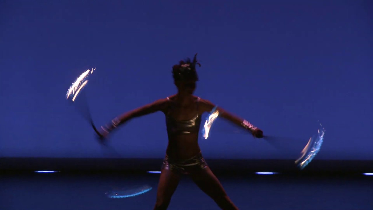 Double Staff Fire Spinning