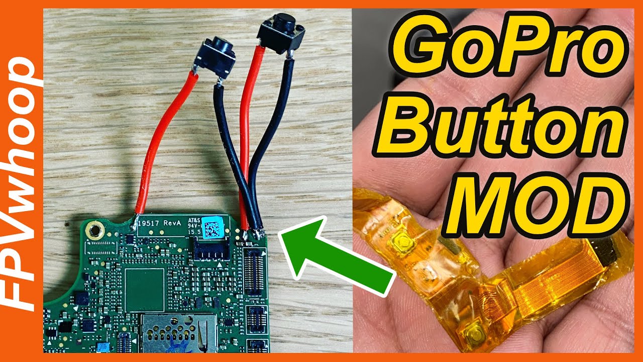 Naked GoPro Power and Record button Mod