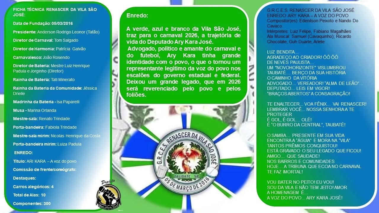G. R. C. E. S.  RENASCER DA VILA SÃO JOSÉ