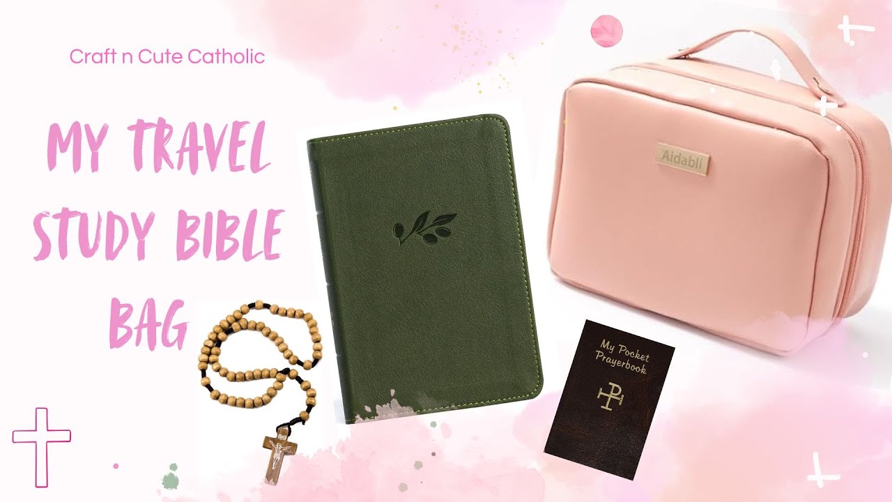 WHAT'S IN MY TRAVEL BIBLE BAG? - #jesus  #catholicbiblestudy  #christianbiblestudy #biblejournaling