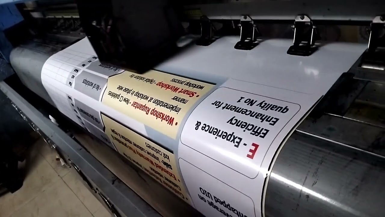 Vinyl print through flex printing machine | #printingtech #viralvideo #tranding