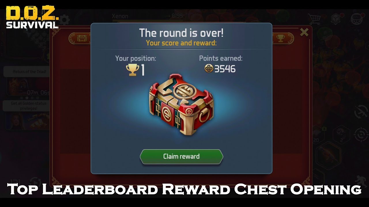 Top Leaderboard Reward Chest Opening: Return of the Triad - Dawn of Zombies: Survival