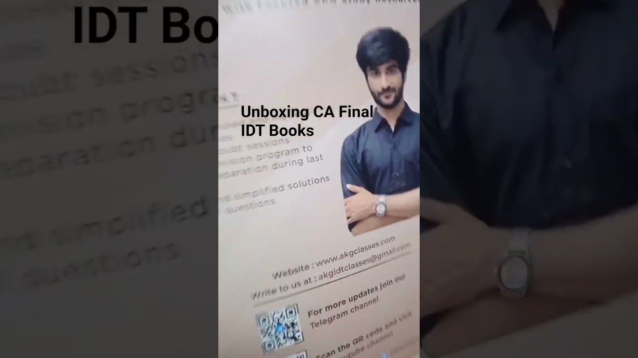 Unboxing CA Final IDT book 