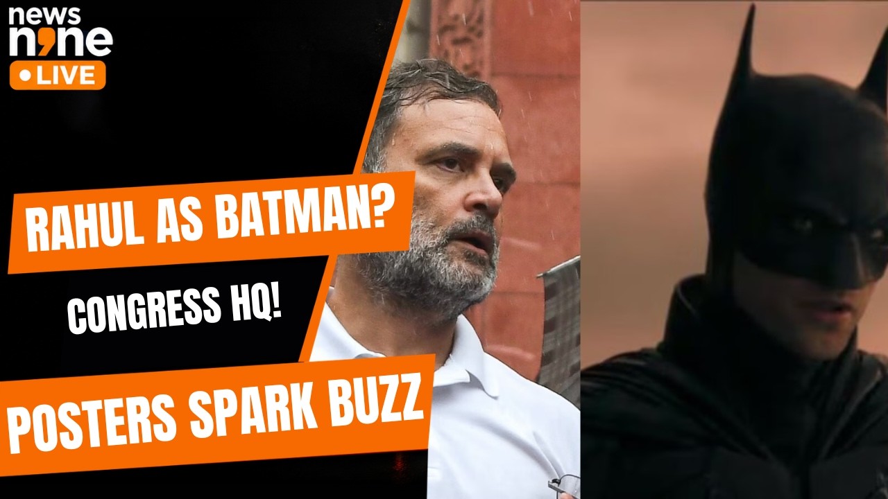 Rahul Gandhi as Batman? &ldquo;Silent Guardian&rdquo; Posters Put Up Outside Congress HQ | Delhi