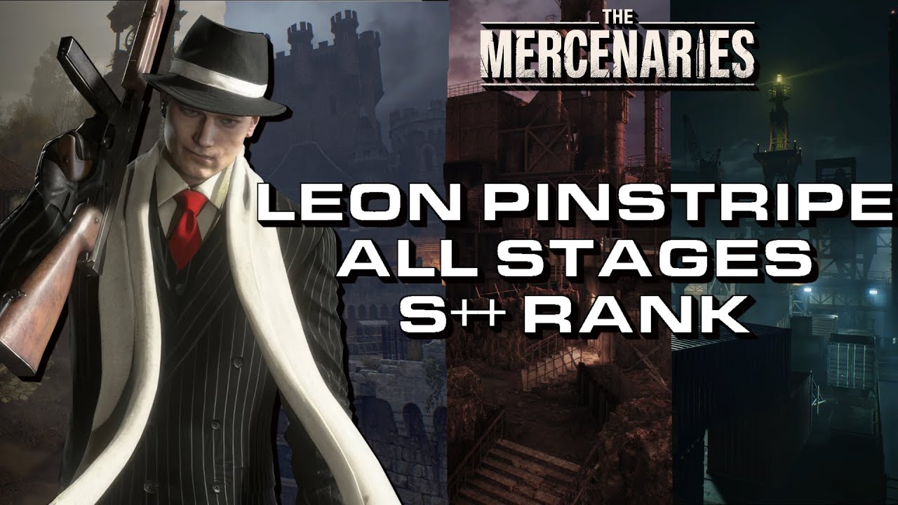 RE4 Remake Mercenaries - Leon (Pinstripe) - All Stages - S++ Rank