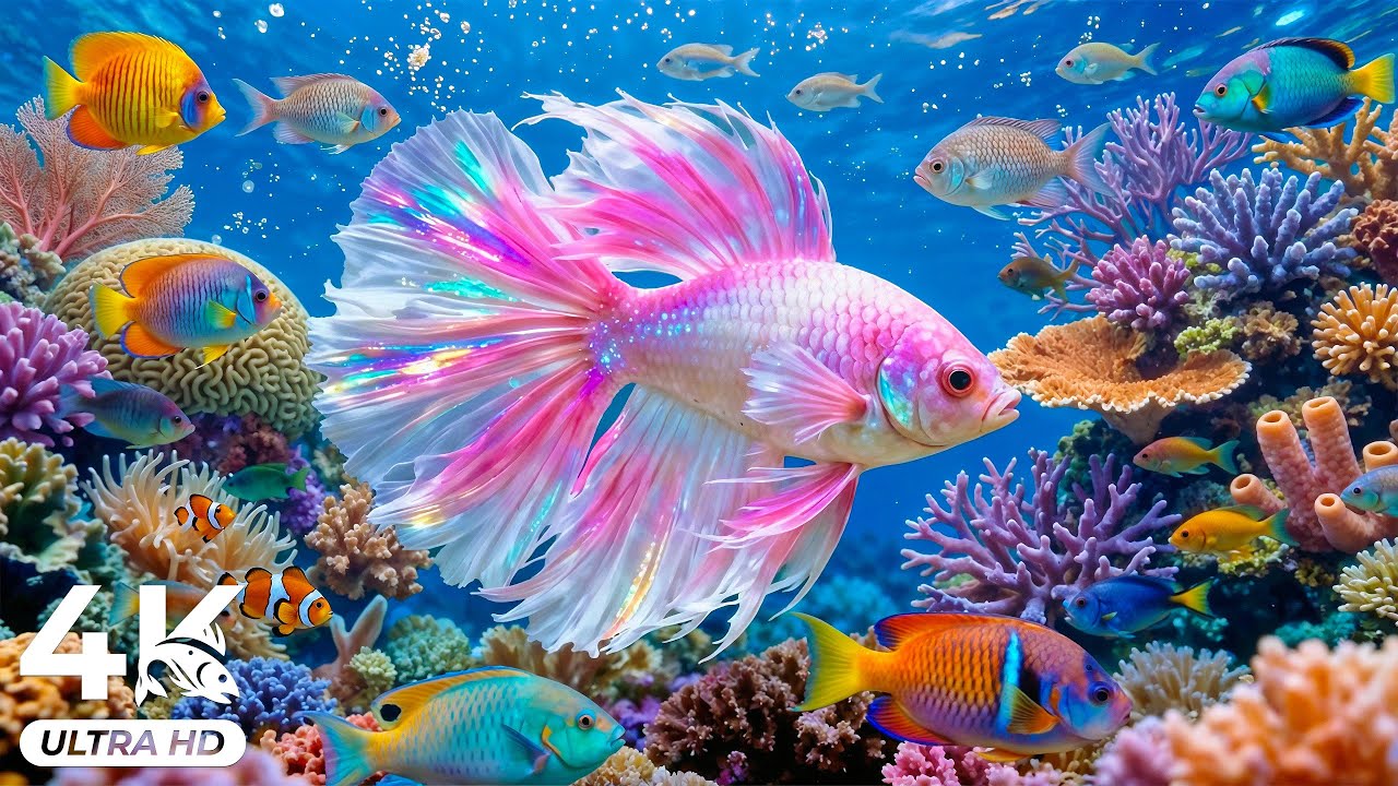 DREAM AQUARIUM 4K – Peaceful Marine Life, Sea Animals & Colorful Coral Reefs Tank Sounds