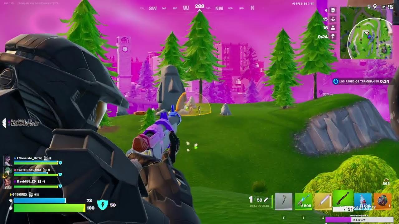 Jugando Fortnite un rato