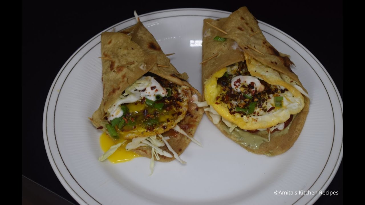 Desi Poached Egg Paratha Roll